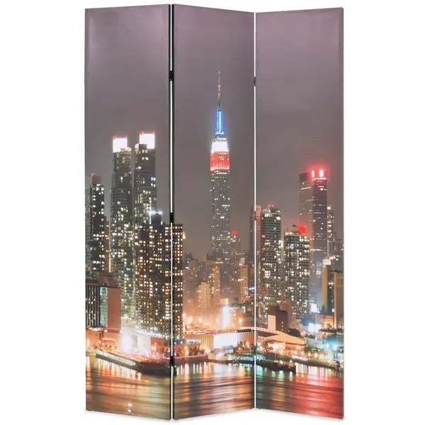 Gossi paravan camera pliabil, 120x170 cm, new york pe timp de noapte