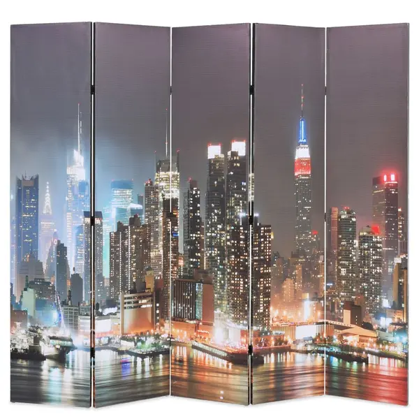 Gossi paravan camera pliabil, 200x170 cm, new york pe timp de noapte