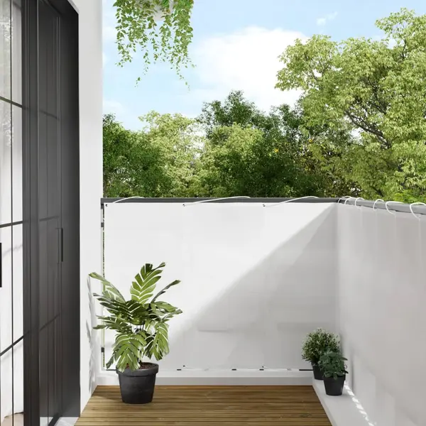 Gossi paravan de balcon, alb, 120x800 cm, 100% poliester oxford