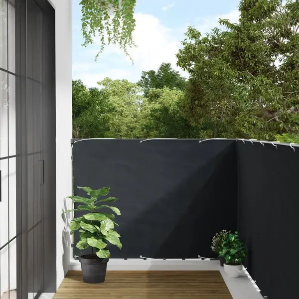 Gossi paravan de balcon, antracit, 500x120 cm, pvc