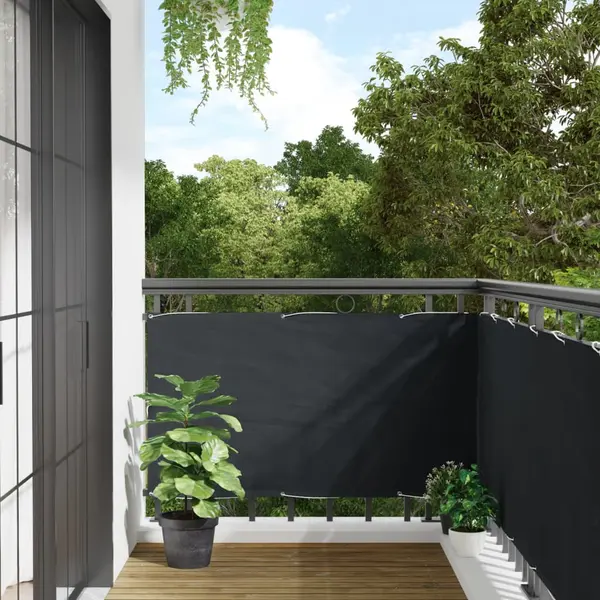 Gossi paravan de balcon, antracit, 500x75 cm, pvc