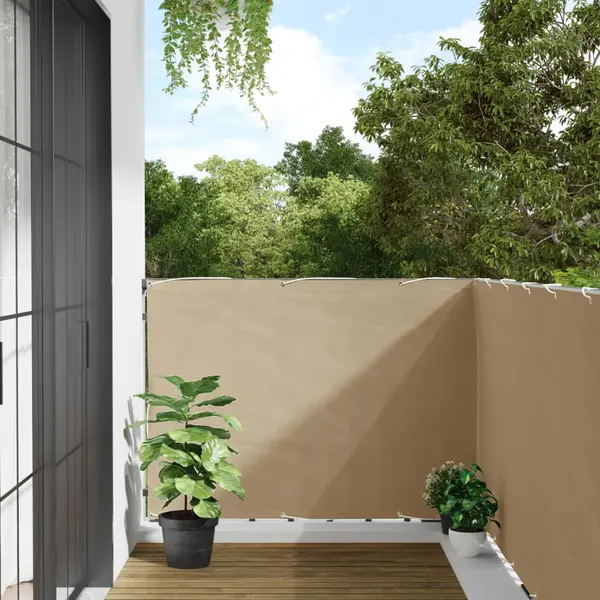 Gossi paravan de balcon, bej, 120 x 600 cm, tesatura oxford