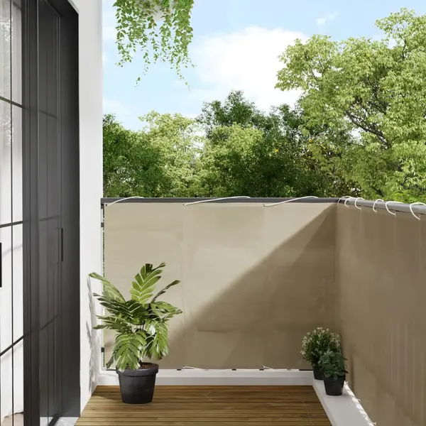 Gossi paravan de balcon, bej, 120x700 cm, 100% poliester oxford