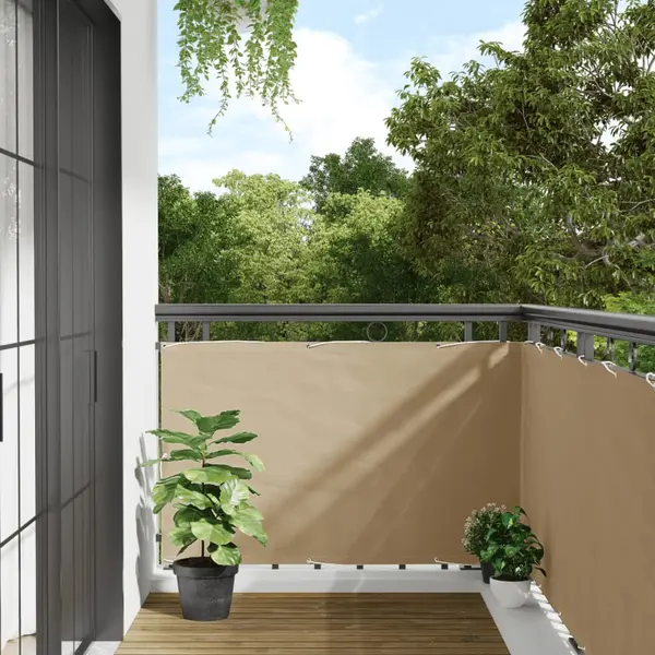 Gossi paravan de balcon, bej, 90x300 cm, tesatura oxford
