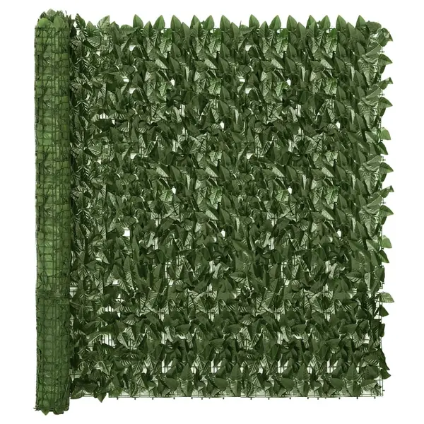 Gossi paravan de balcon, frunze verde inchis, 400x150 cm