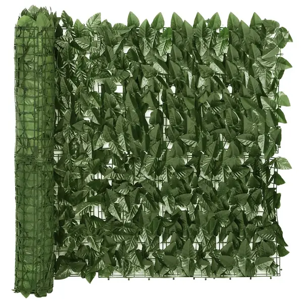 Gossi paravan de balcon, frunze verde inchis, 600x75 cm