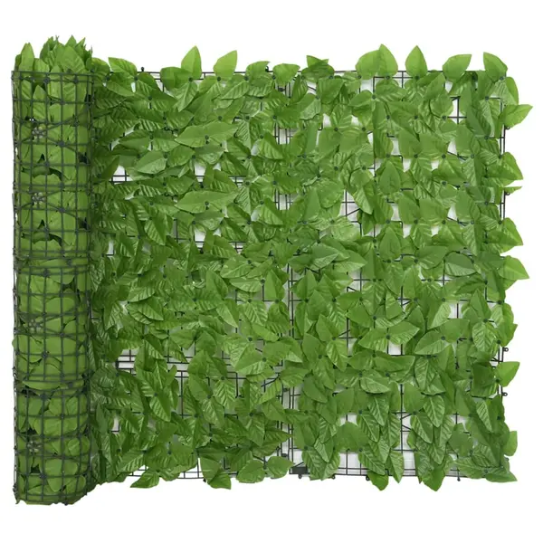 Gossi paravan de balcon, frunze verzi, 400x100 cm