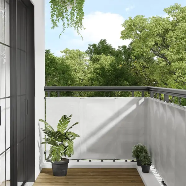 Gossi paravan de balcon gri deschis 90x400 cm 100% poliester oxford