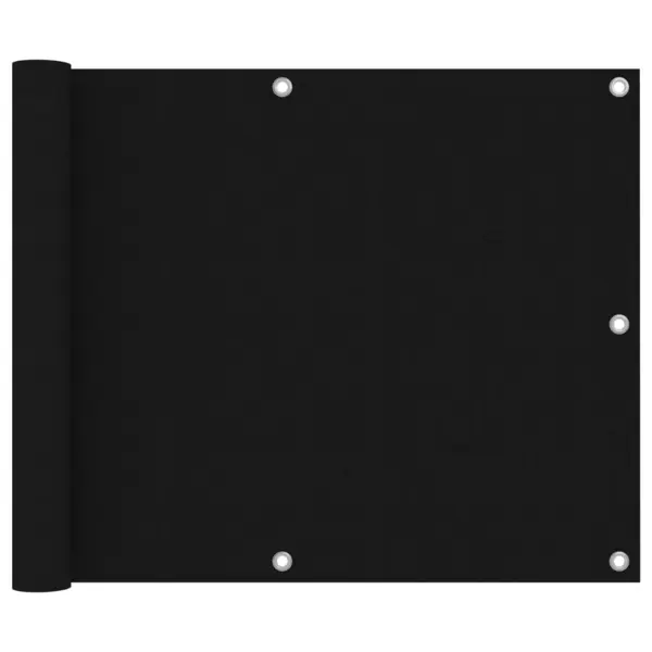 Gossi paravan de balcon, negru, 75 x 500 cm, tesatura oxford