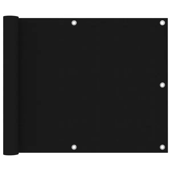 Gossi paravan de balcon, negru, 75 x 600 cm, tesatura oxford