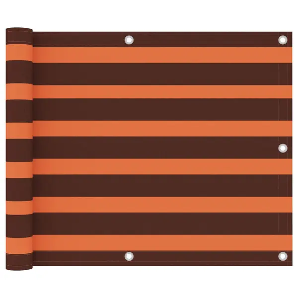 Gossi paravan de balcon portocaliu/maro 75 x 500 cm tesatura oxford