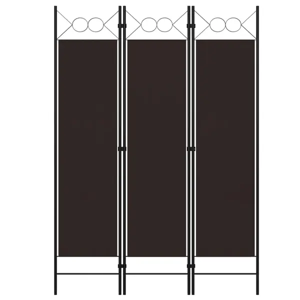 Gossi paravan de camera cu 3 panouri, maro, 120 x 180 cm