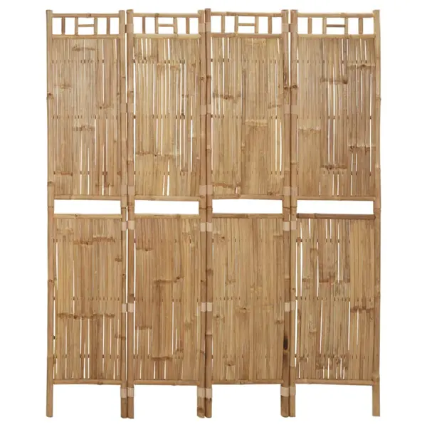Gossi paravan de camera cu 4 panouri, 160 x 180 cm, bambus