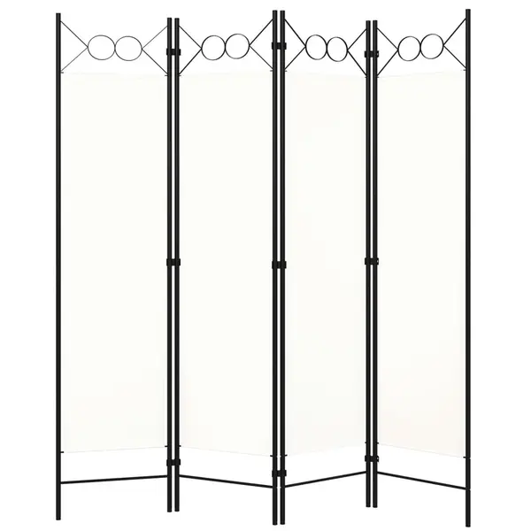 Gossi paravan de camera cu 4 panouri, alb, 160x180cm