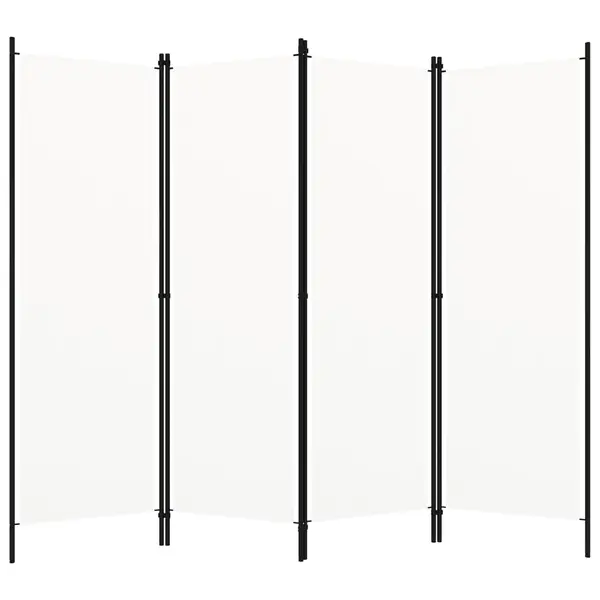 Gossi paravan de camera cu 4 panouri, alb, 200 x 180 cm