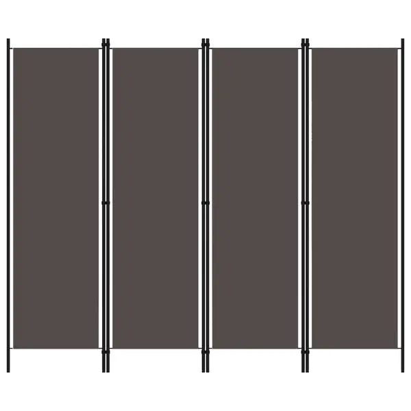 Gossi paravan de camera cu 4 panouri, antracit, 200 x 180 cm