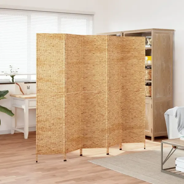 Gossi paravan de camera cu 5 panouri, 205x180 cm, zambila de apa