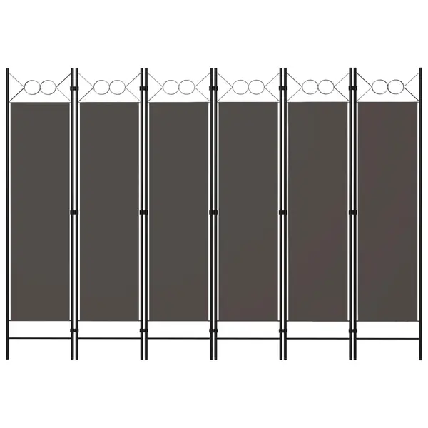 Gossi paravan de camera cu 6 panouri, antracit, 240 x 180 cm