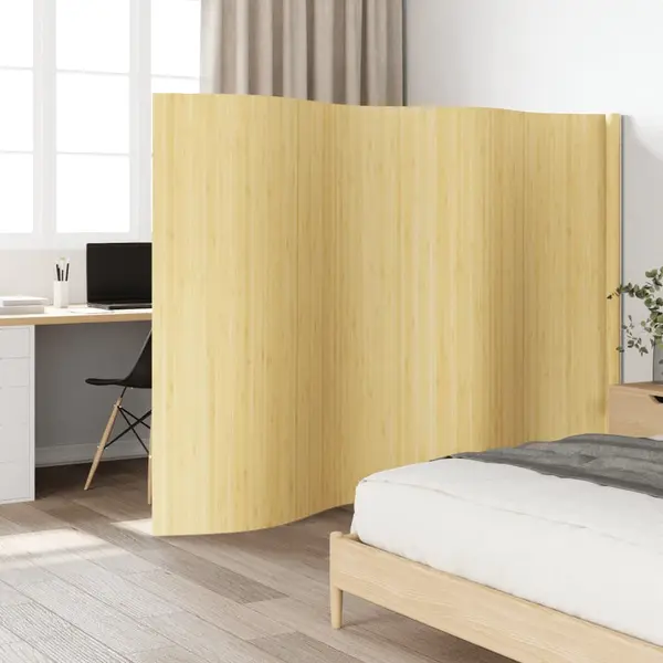 Gossi paravan de camera, natural deschis, 165x400, bambus