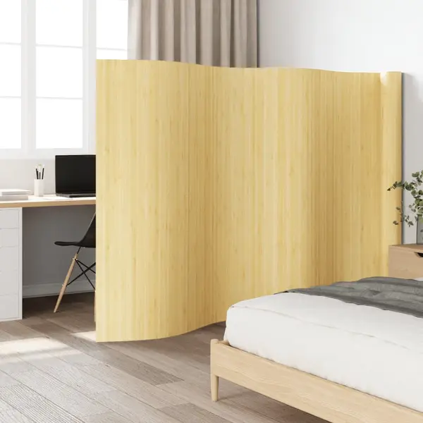 Gossi paravan de camera, natural deschis, 165x800, bambus