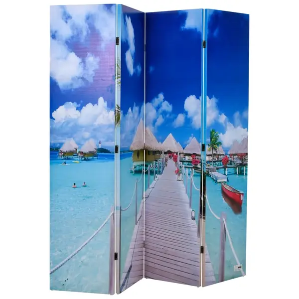 Gossi paravan de camera pliabil, 160 x 170 cm, plaja