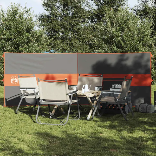 Gossi paravan de camping, gri/portocaliu, 344x120 c, impermeabil