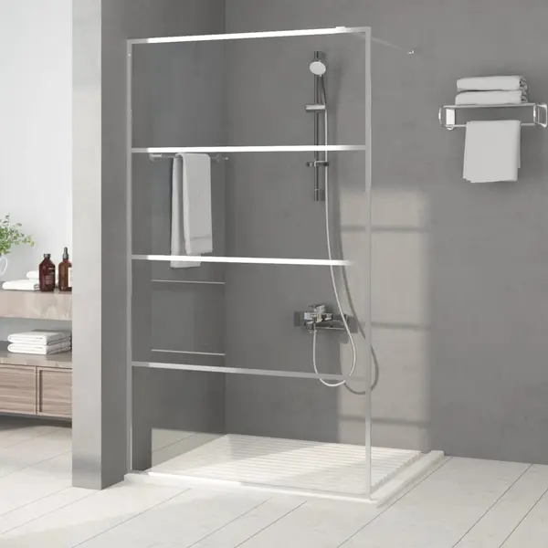 Gossi paravan dus walk-in argintiu 115x195 cm sticla esg transparenta