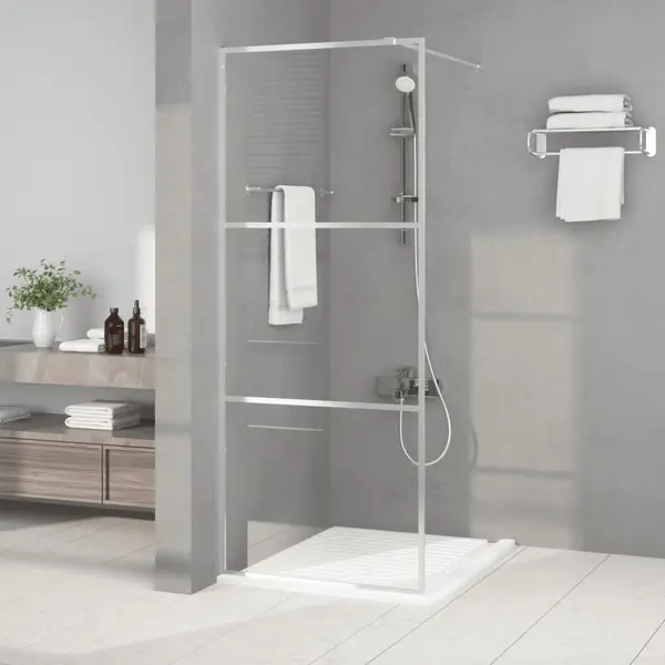 Gossi paravan dus walk-in argintiu 80x195 cm sticla esg transparenta