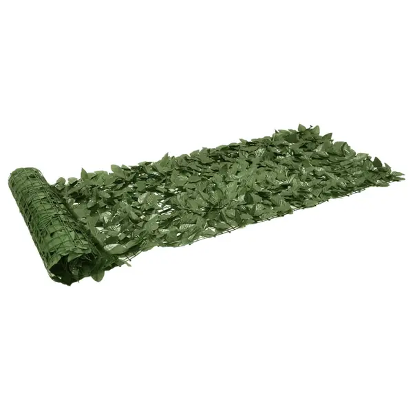 Gossi paravan intimitate de balcon din frunze verde inchis 600x75 cm