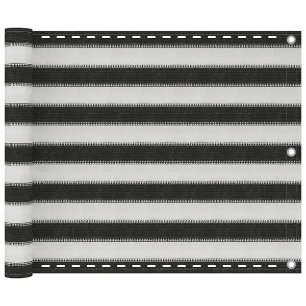 Gossi paravan pentru balcon, antracit si alb, 75 x 500 cm, hdpe
