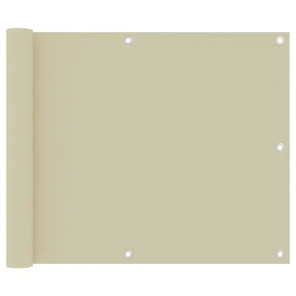 Gossi paravan pentru balcon, crem, 75x500 cm, tesatura oxford