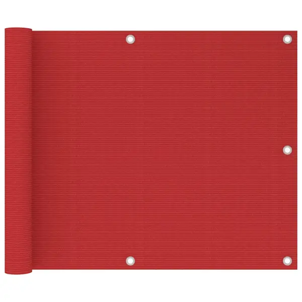 Gossi paravan pentru balcon, rosu, 75 x 600 cm, hdpe