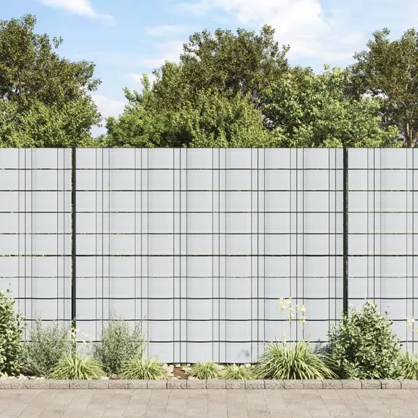 Gossi paravane de gradina, 10 buc., gri deschis, 252,5x19 cm, pvc