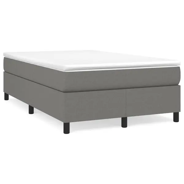 Gossi pat box spring cu saltea, gri inchis, 120x190 cm, textil