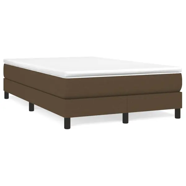 Gossi pat box spring cu saltea, maro inchis, 120x190 cm, textil