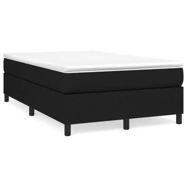 Gossi pat box spring cu saltea, negru, 120x190 cm, catifea