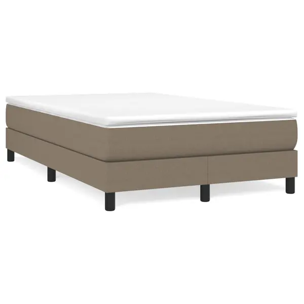 Gossi pat box spring cu saltea, taupe, 120x190 cm material textil
