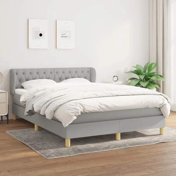 Gossi pat continental, gri deschis, 140x200 cm, material textil