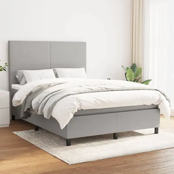 Gossi pat continental, gri deschis, 140x200 cm, material textil