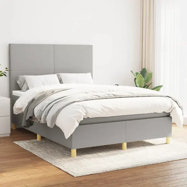 Gossi pat continental, gri deschis, 140x200 cm, material textil