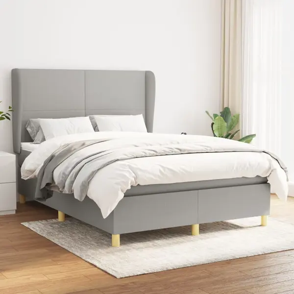Gossi pat continental, gri deschis, 140x200 cm, material textil