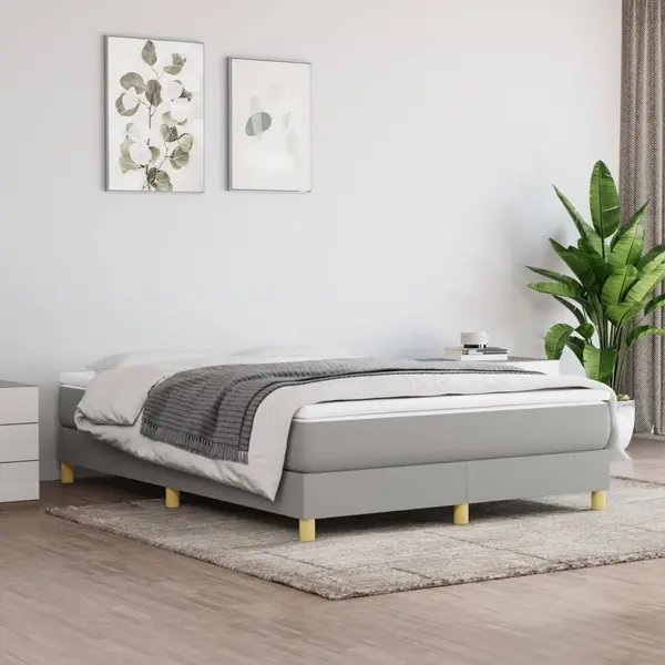 Gossi pat continental, gri deschis, 140x200 cm, material textil