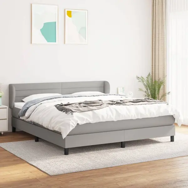 Gossi pat continental, gri deschis, 180x200 cm, material textil