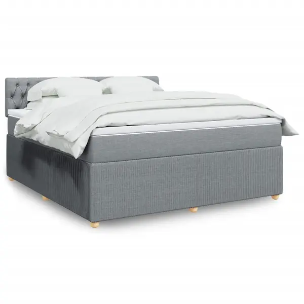 Gossi pat continental, gri deschis, 180x200 cm, material textil
