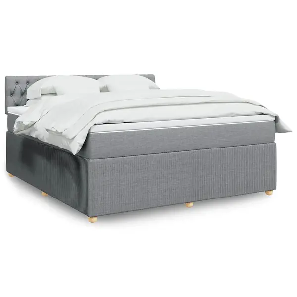 Gossi pat continental, gri deschis, 180x200 cm, material textil