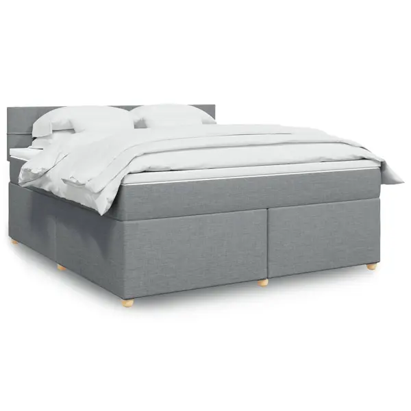 Gossi pat continental, gri deschis, 180x200 cm, material textil