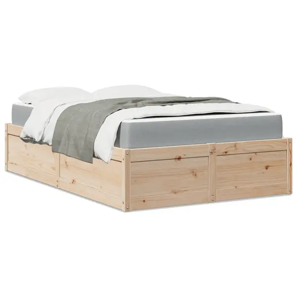 Gossi pat cu saltea, 140x190 cm, lemn masiv pin