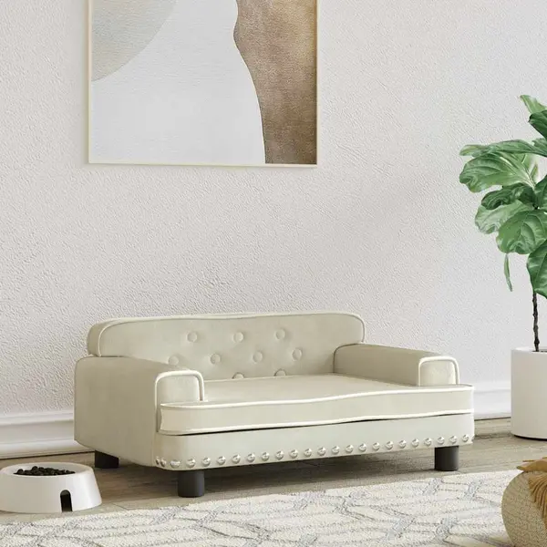 Gossi pat de caini, crem, 70x45x30 cm, catifea