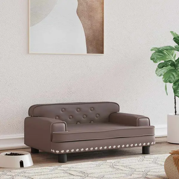 Gossi pat de caini, maro, 70x45x30 cm, piele ecologica