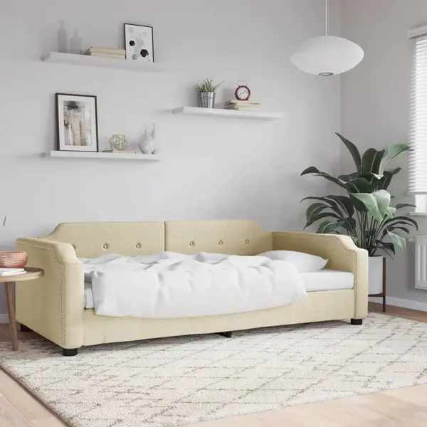 Gossi pat de zi, crem, 80x200 cm, material textil